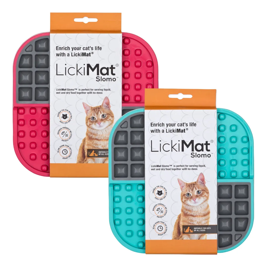 LickiMat Slomo Wet & Dry Double Slow Feeder for Cats