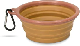 Made Easy Kit Portable Collapsible Dog Bowl for Water or Food Great Pet Travel Bowl in Multiple Sizes (Standard - 12oz, Brown)