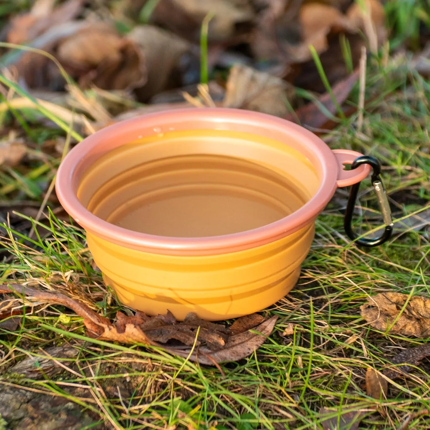 Made Easy Kit Portable Collapsible Dog Bowl for Water or Food Great Pet Travel Bowl in Multiple Sizes (Standard - 12oz, Brown)