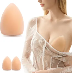 Pasties Nipple Covers for Women Triangular Ultra-Thin Reusable Invisibility Silicone Nipple Pasties Adhesive
