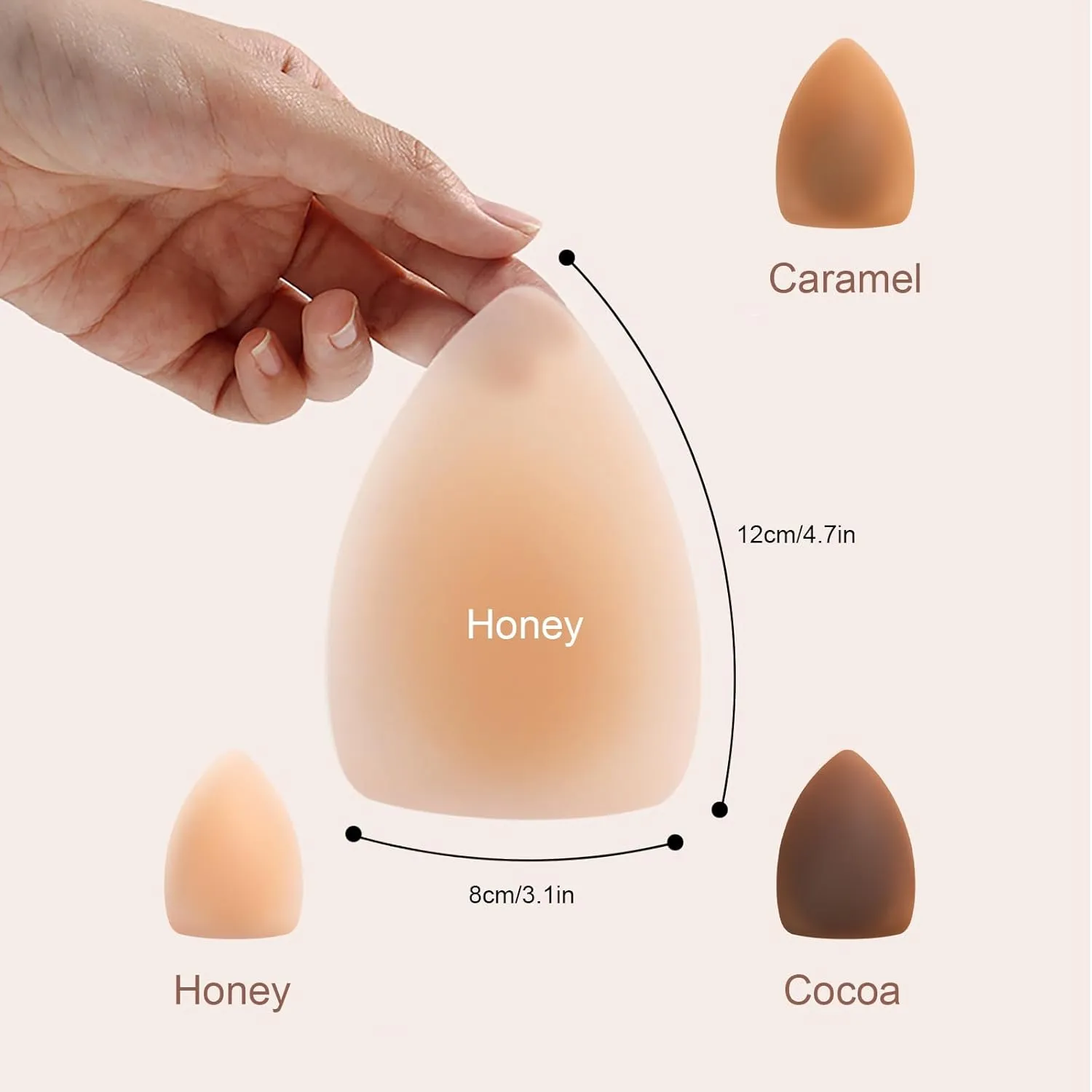 Pasties Nipple Covers for Women Triangular Ultra-Thin Reusable Invisibility Silicone Nipple Pasties Adhesive