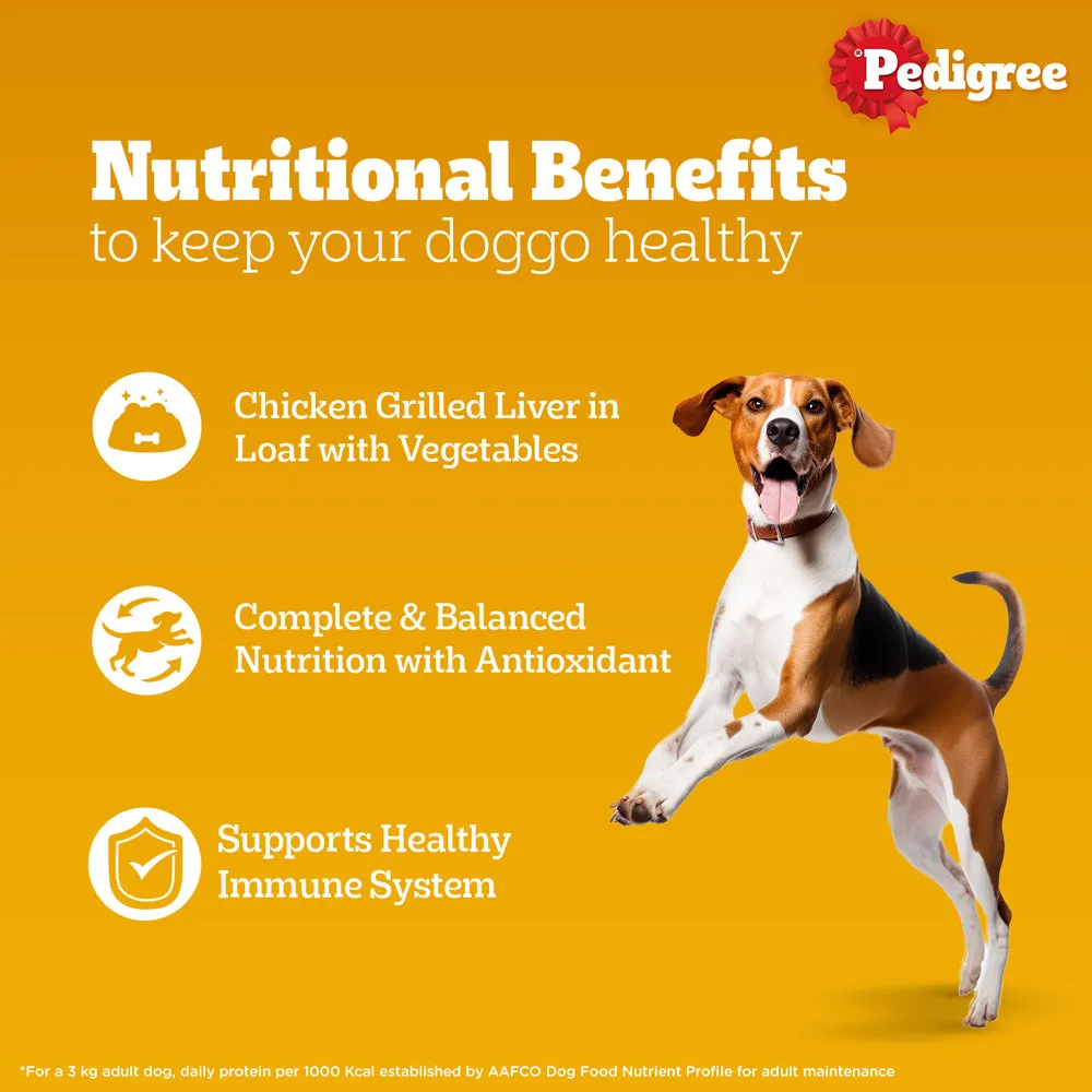 Pedigree Chicken Grilled Liver in Loaf with Vegetables Adult Dog Wet Food