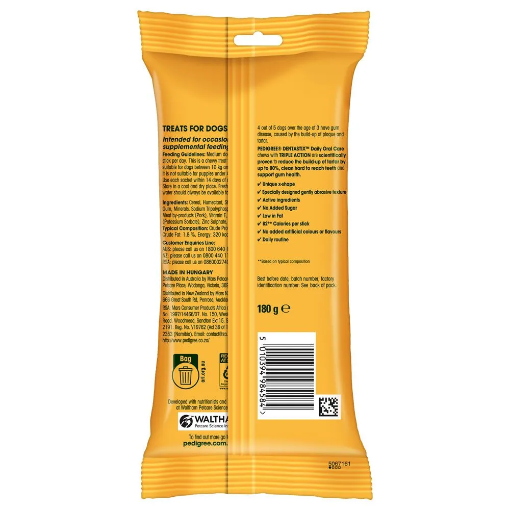 Pedigree Dentastix Oral Care for Adult (Medium Breed 10 to 25 kg) Dog Treats