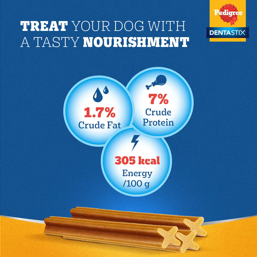 Pedigree Dentastix Oral Care for Adult (Small Breed of 5 to 10 kg) and Roasted Lamb Tasty Jerky Dog Treats Combo