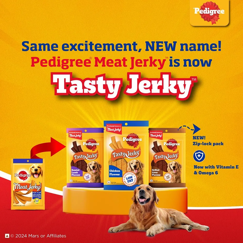 Pedigree Dentastix Oral Care for Adult (Small Breed of 5 to 10 kg) and Roasted Lamb Tasty Jerky Dog Treats Combo
