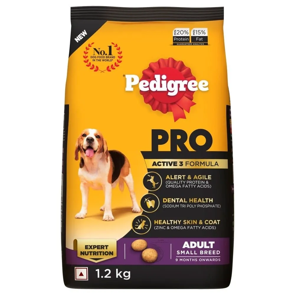 Pedigree PRO Expert Nutrition Adult Dry Dog Food for Small Breed (Buy 1 Get 1) (Limited Shelf Life)