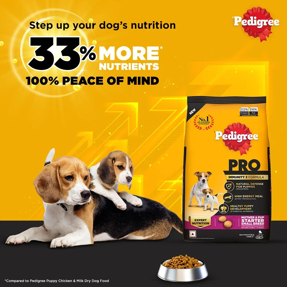 Pedigree PRO Expert Nutrition Lactating/Pregnant Mother & Puppy Starter (3 to 12 Weeks) Small Breed Dog Dry Food (Limited Shelf Life)