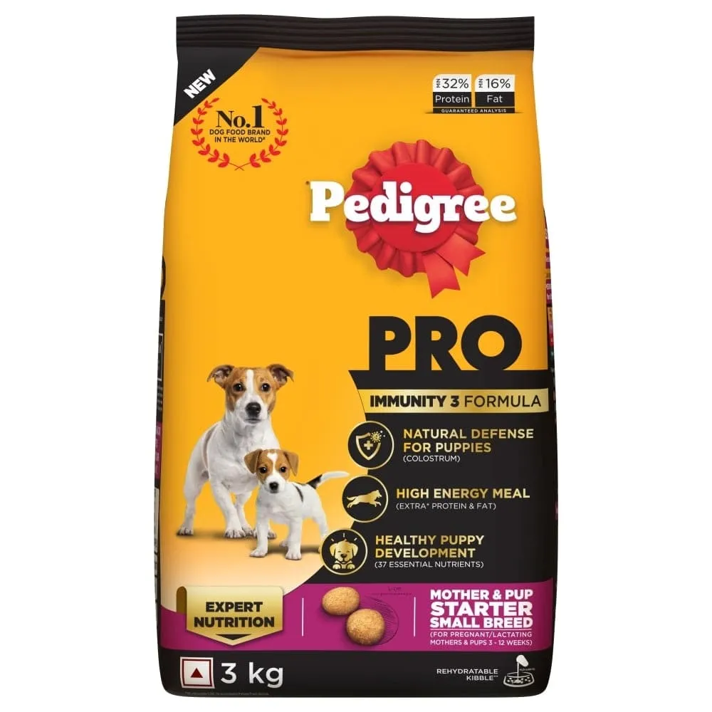 Pedigree PRO Expert Nutrition Lactating/Pregnant Mother & Puppy Starter (3 to 12 Weeks) Small Breed Dog Dry Food (Limited Shelf Life)