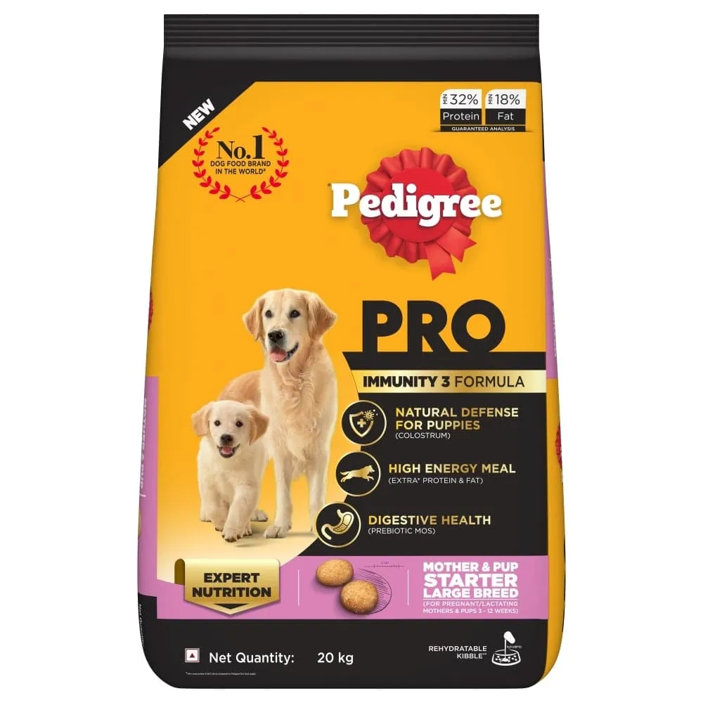 Pedigree PRO Expert Nutrition Lactating/Pregnant Mother & Puppy Starter (3 to 12 Weeks) Small Breed Dog Dry Food (Limited Shelf Life)