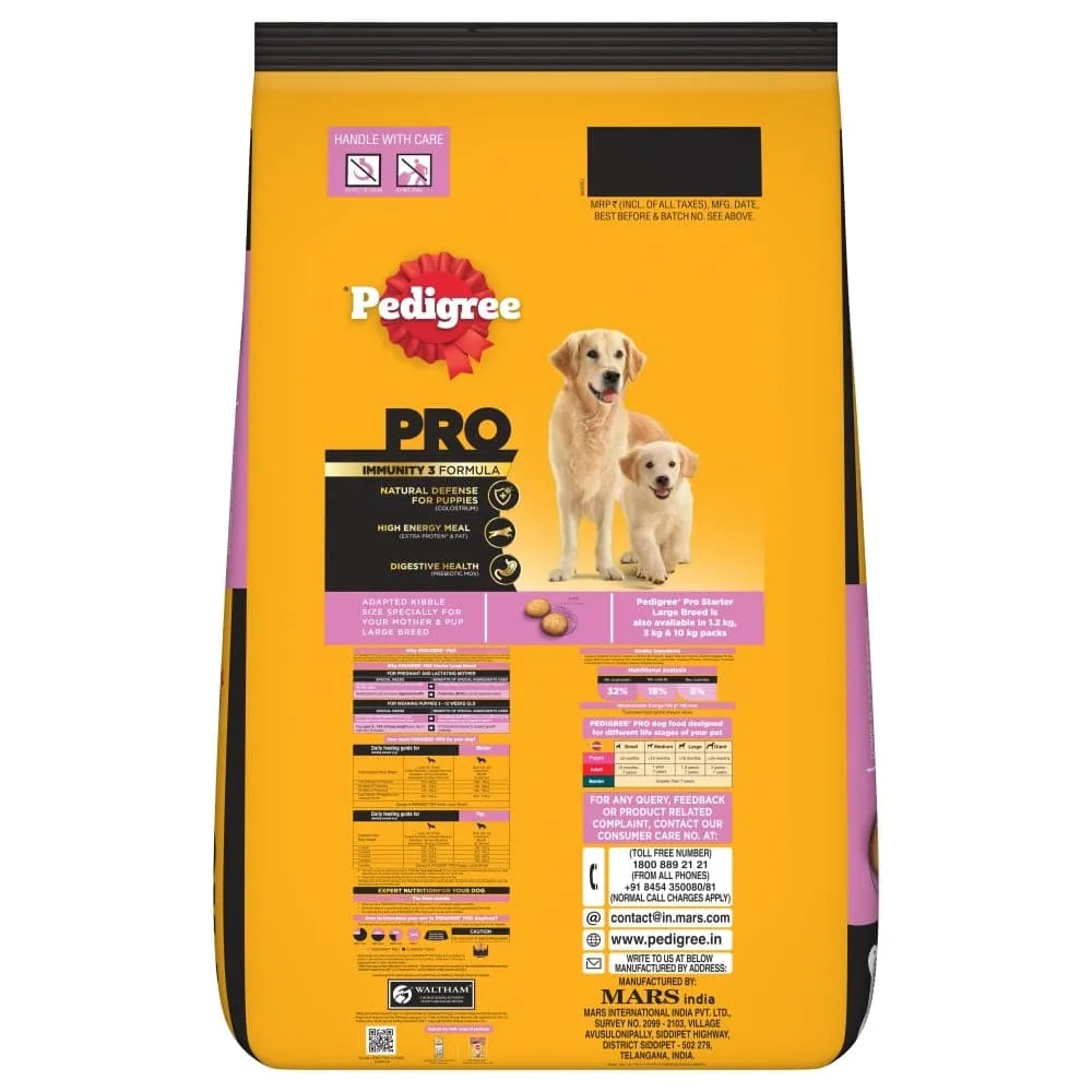 Pedigree PRO Expert Nutrition Lactating/Pregnant Mother & Puppy Starter (3 to 12 Weeks) Small Breed Dog Dry Food (Limited Shelf Life)