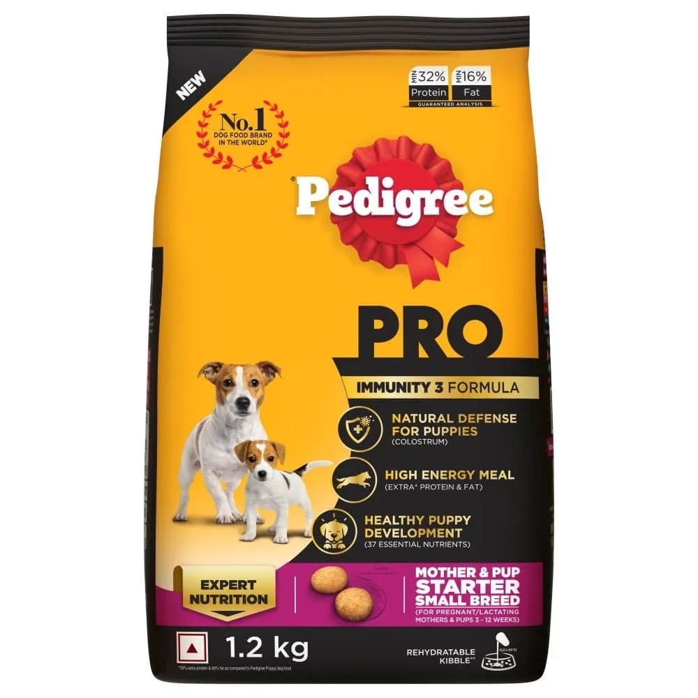 Pedigree PRO Expert Nutrition Lactating/Pregnant Mother & Puppy Starter (3 to 12 Weeks) Small Breed Dog Dry Food (Limited Shelf Life)