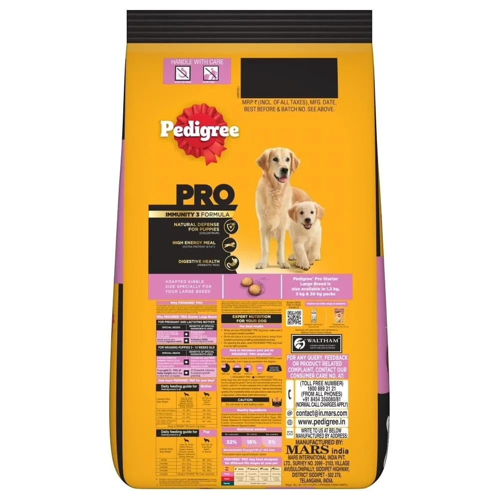 Pedigree PRO Expert Nutrition Lactating/Pregnant Mother & Puppy Starter(3 to 12 Weeks) Large Breed Dog Dry Food (Buy 1 Get 1) (Limited Shelf Life)