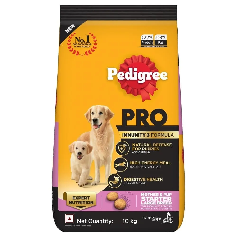 Pedigree PRO Expert Nutrition Lactating/Pregnant Mother & Puppy Starter(3 to 12 Weeks) Large Breed Dog Dry Food (Buy 1 Get 1) (Limited Shelf Life)