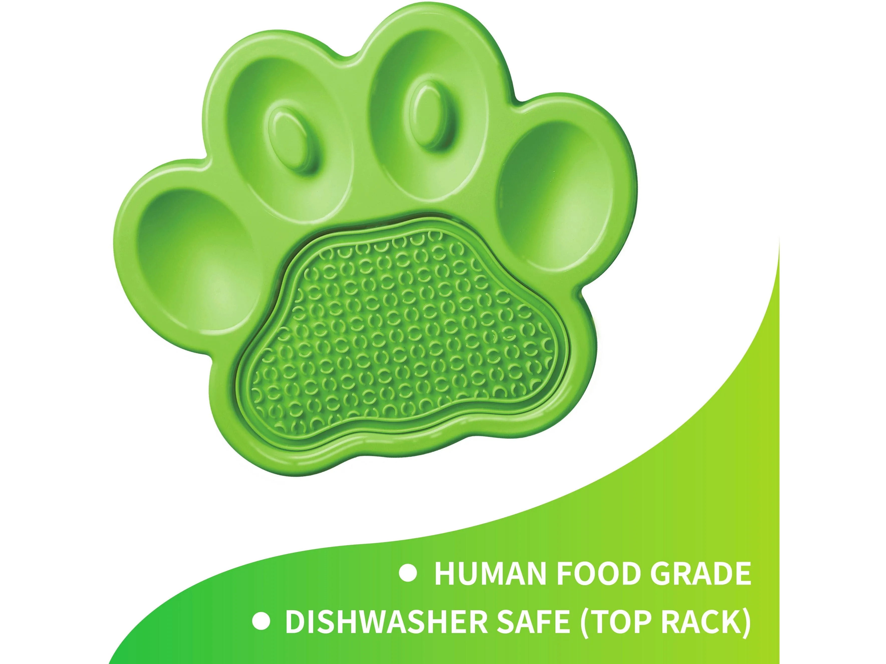 PetDreamHouse PAW 2-in-1 Slow Feeder & Lick Pad Green