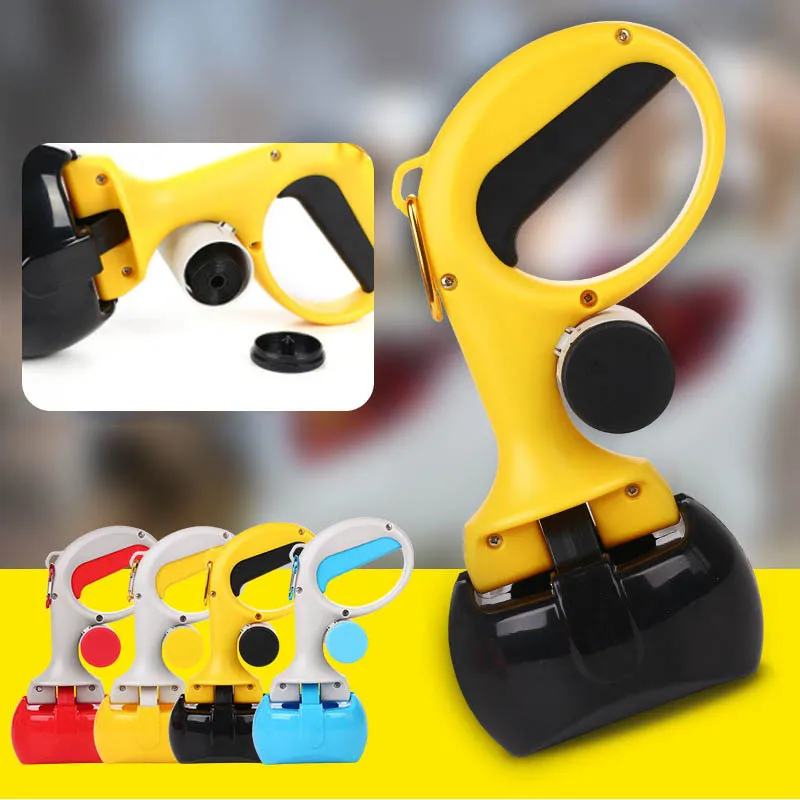 Portable Shit Pickup Remover Pooper Bags 1 Set Pet Products 2 In 1 Pet Pooper Scooper Outdoor Waste Cleaning Poop Pick Up Holder