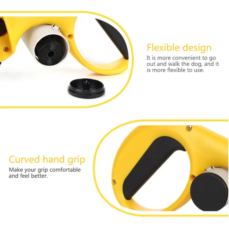 Portable Shit Pickup Remover Pooper Bags 1 Set Pet Products 2 In 1 Pet Pooper Scooper Outdoor Waste Cleaning Poop Pick Up Holder