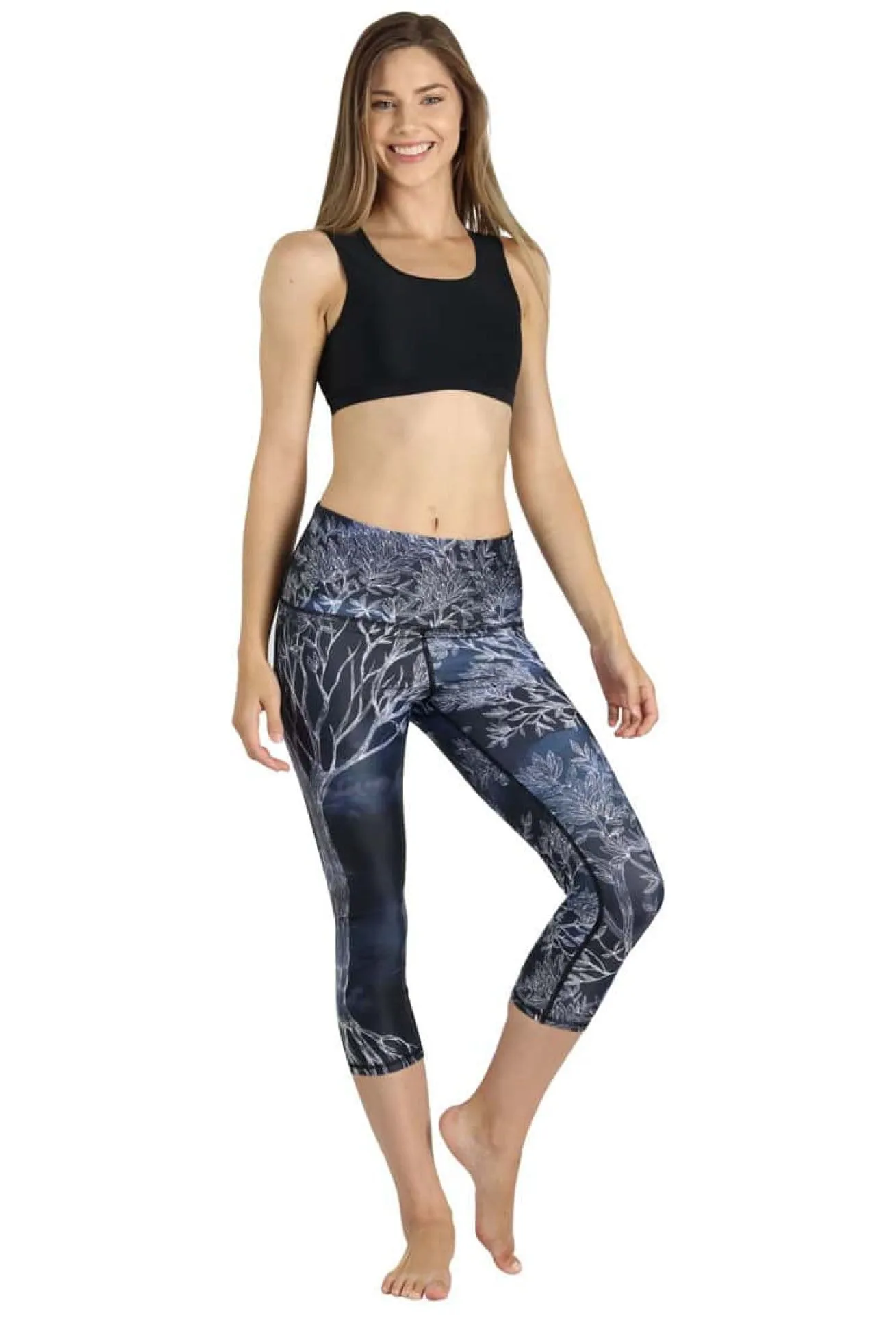 Root to Rise Printed Yoga Crops