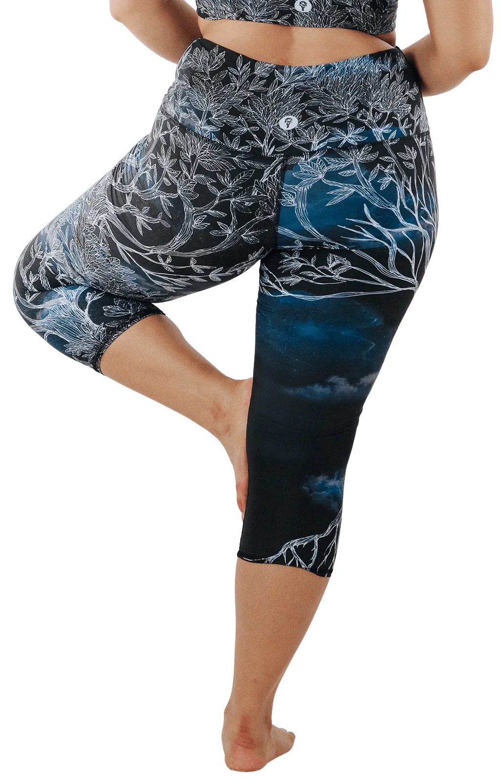 Root to Rise Printed Yoga Crops