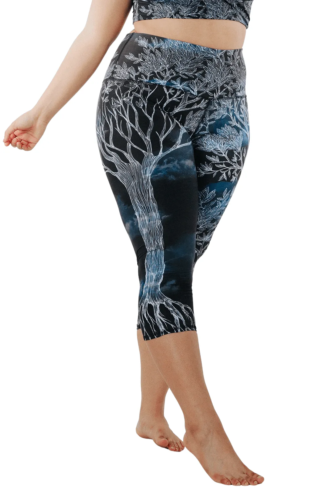 Root to Rise Printed Yoga Crops