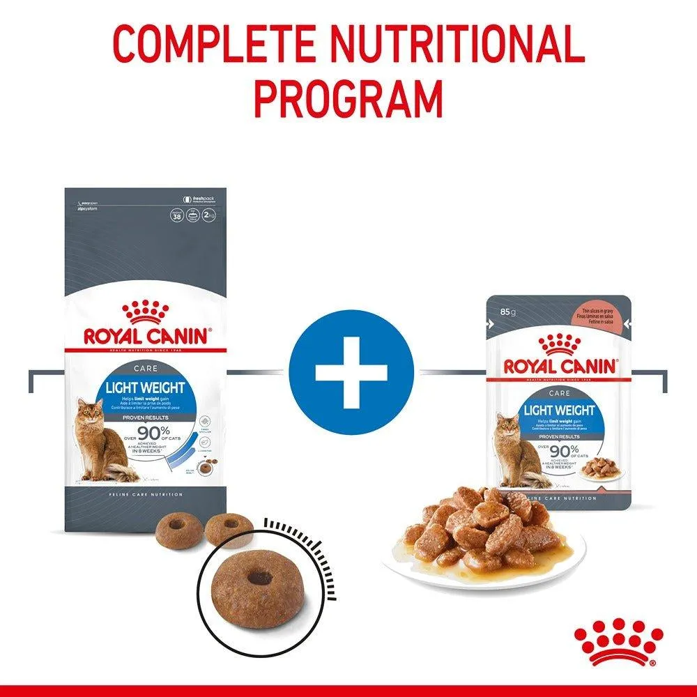 Royal Canin Light Weight Care Adult Dry & Wet Cat Food Bundle
