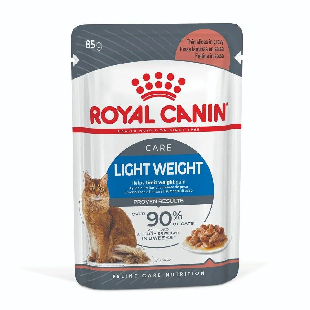 Royal Canin Light Weight Care Adult Dry & Wet Cat Food Bundle