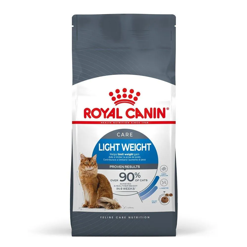 Royal Canin Light Weight Care Adult Dry & Wet Cat Food Bundle