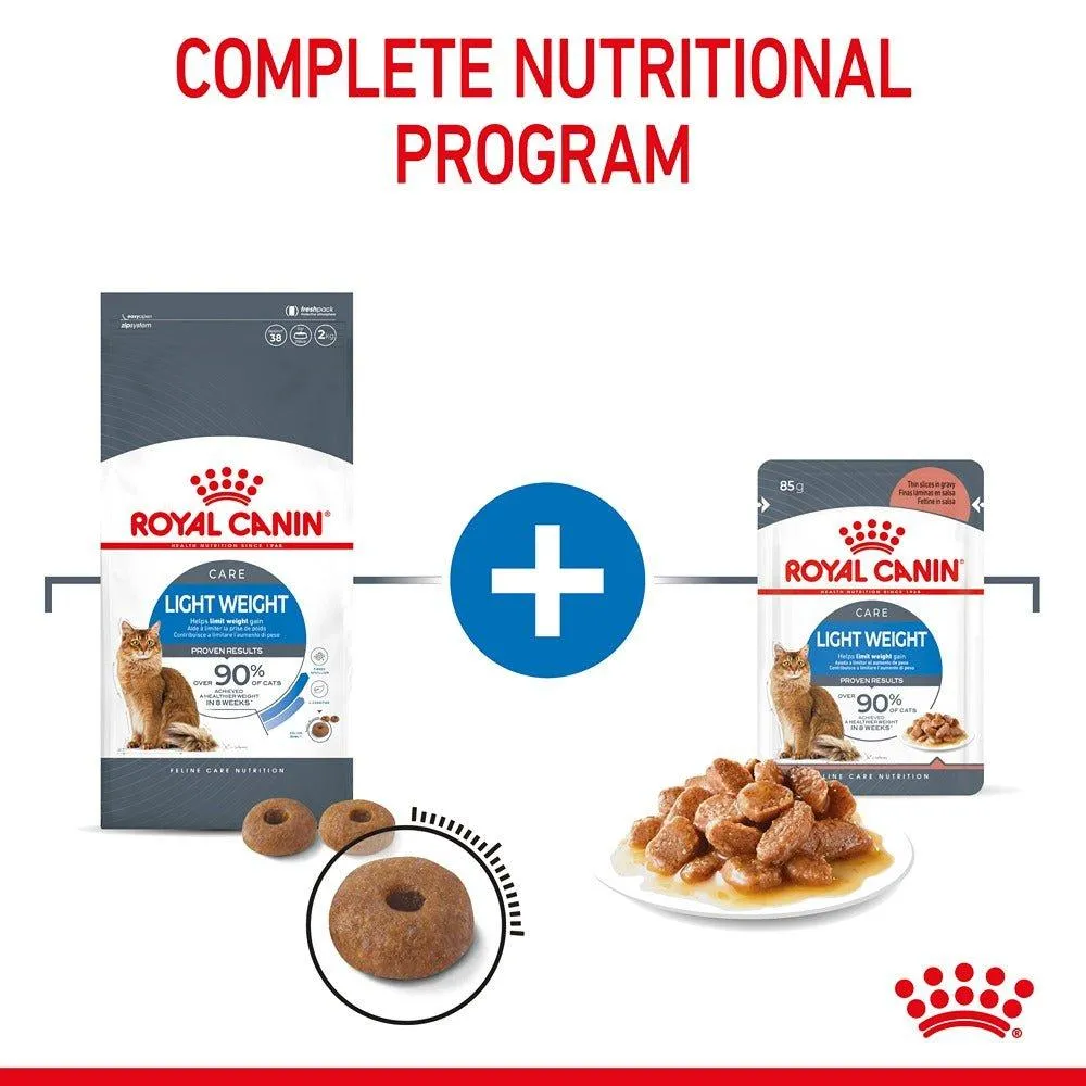 Royal Canin Light Weight Care Adult Dry & Wet Cat Food Bundle