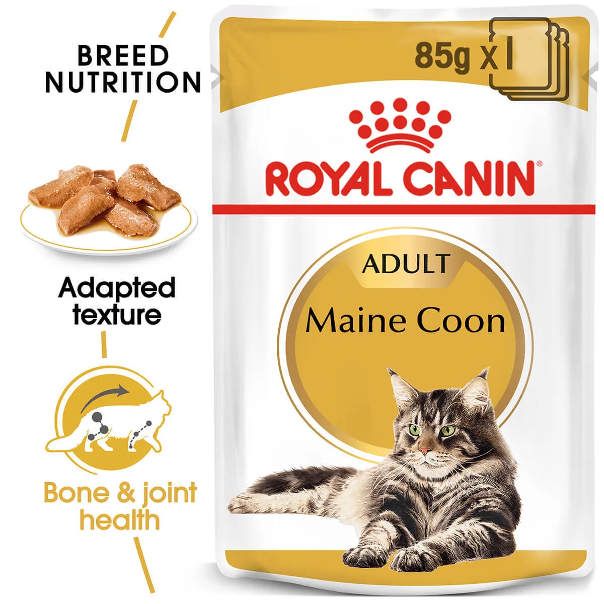 Royal Canin Maine Coon Adult In Gravy Wet Cat Food 85G