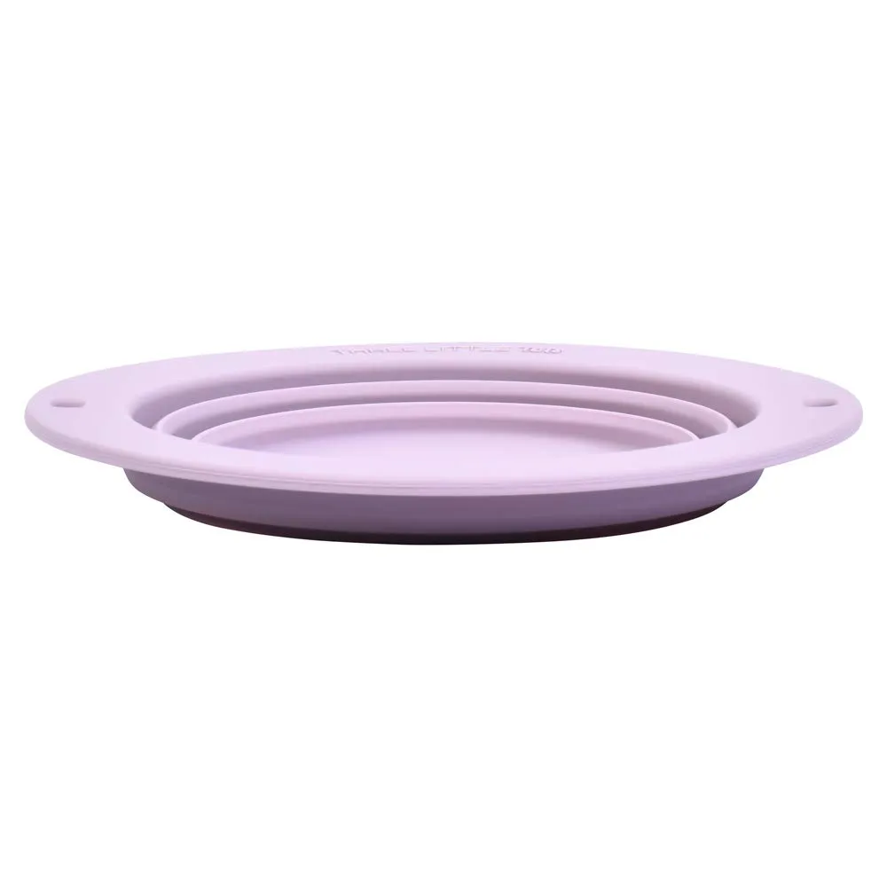 Silicone Collapsible Dog Travel Bowl or Kids Toddler Bowl for Eating on-The-go or at Home - Dishwasher and Microwave Safe & Non Toxic Purple (Lilac))