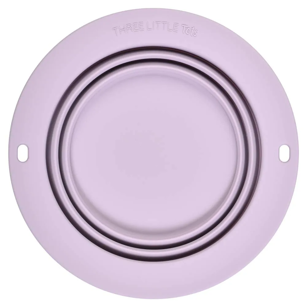 Silicone Collapsible Dog Travel Bowl or Kids Toddler Bowl for Eating on-The-go or at Home - Dishwasher and Microwave Safe & Non Toxic Purple (Lilac))