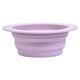 Silicone Collapsible Dog Travel Bowl or Kids Toddler Bowl for Eating on-The-go or at Home - Dishwasher and Microwave Safe & Non Toxic Purple (Lilac))