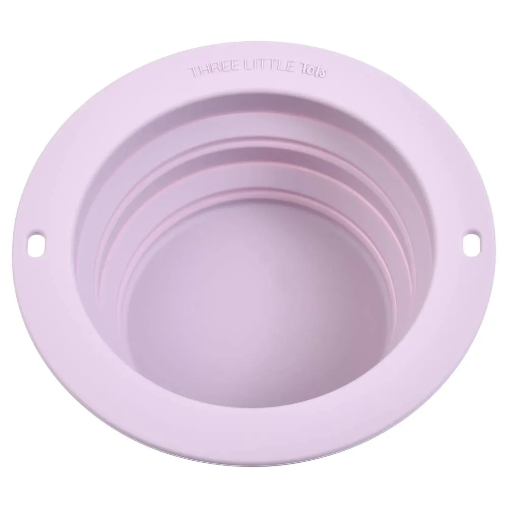 Silicone Collapsible Dog Travel Bowl or Kids Toddler Bowl for Eating on-The-go or at Home - Dishwasher and Microwave Safe & Non Toxic Purple (Lilac))