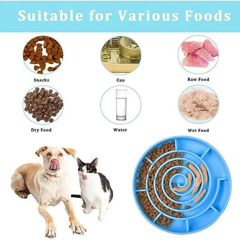 Silicone Slow Feeder Pet Puzzle Bowl