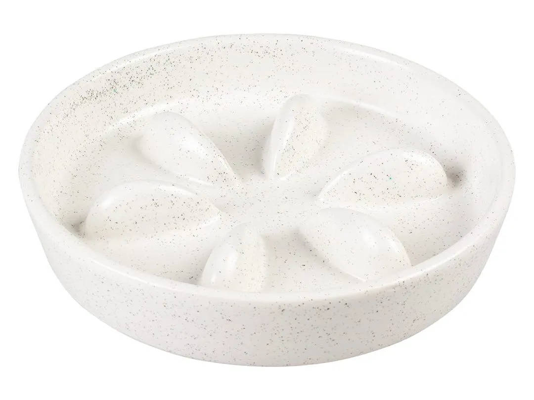 Slow Down Feeding Bowl Stone Speckle 580Ml