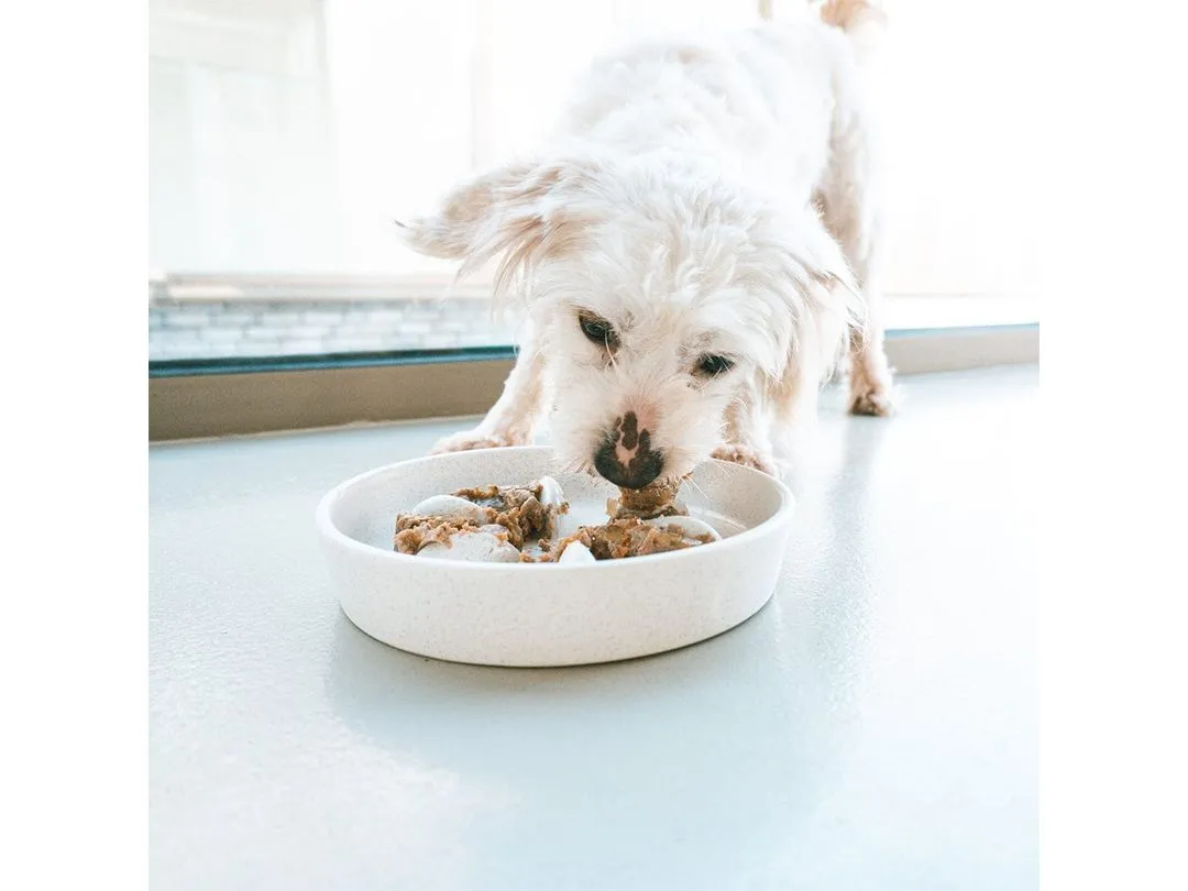 Slow Down Feeding Bowl Stone Speckle 580Ml