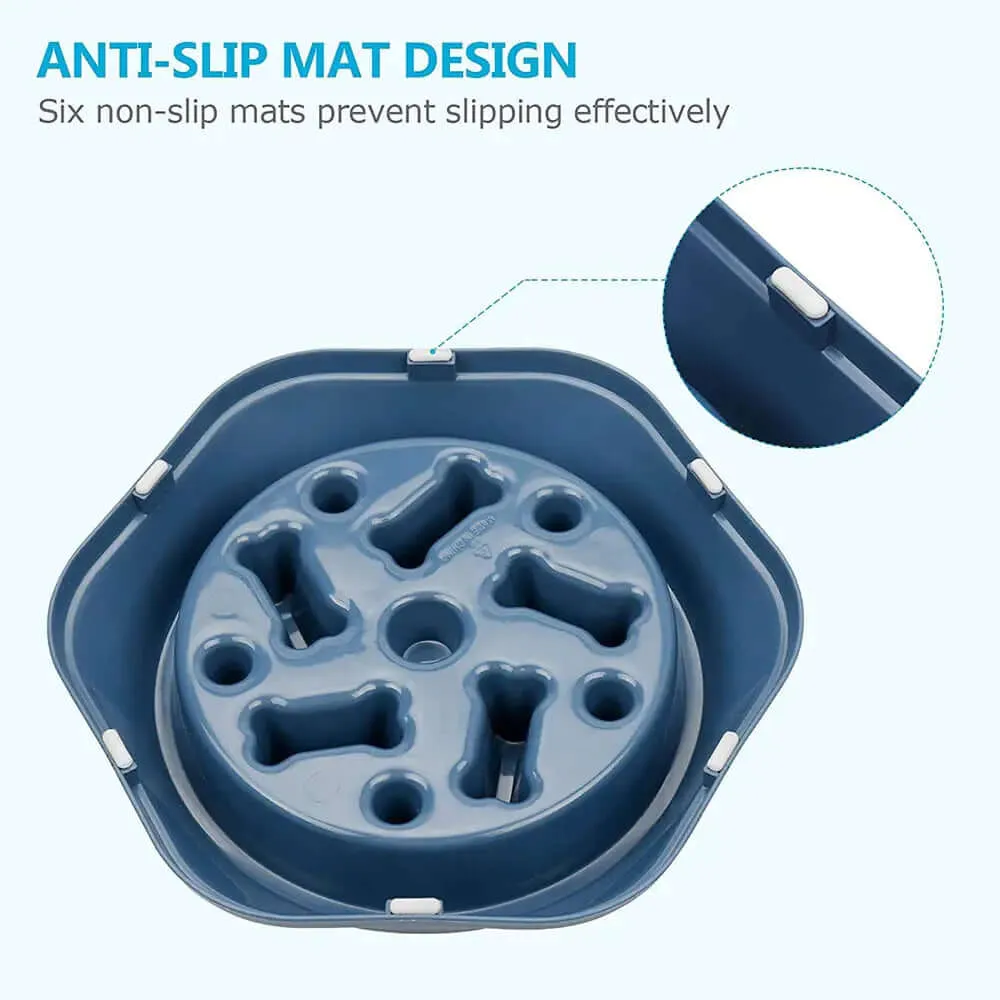 Slow Feeder Dog Bone Design Pet Bowl