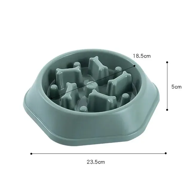 Slow Feeder Dog Bone Design Pet Bowl