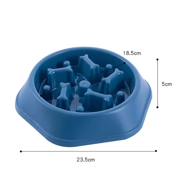 Slow Feeder Dog Bone Design Pet Bowl