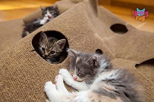 SnugglyCat The Ripple Rug - Made in USA - Cat Activity Play Mat - Thermal Base -Fun Interactive Play - Training - Scratching - Bed Mat
