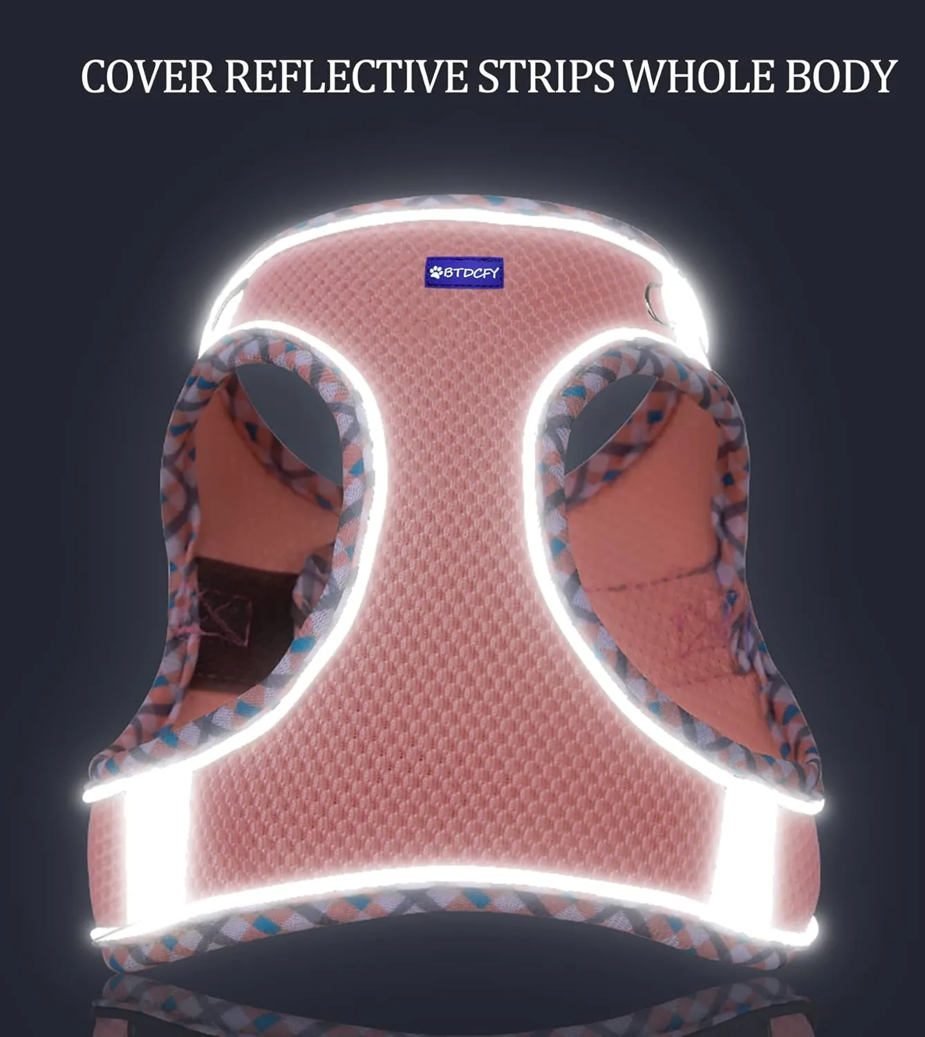 Step in Mesh Dog Harness and Leash Set - Breathable Air Mesh Reflective Escape Proof Dog Harness Vest - No Choke, Lightweight