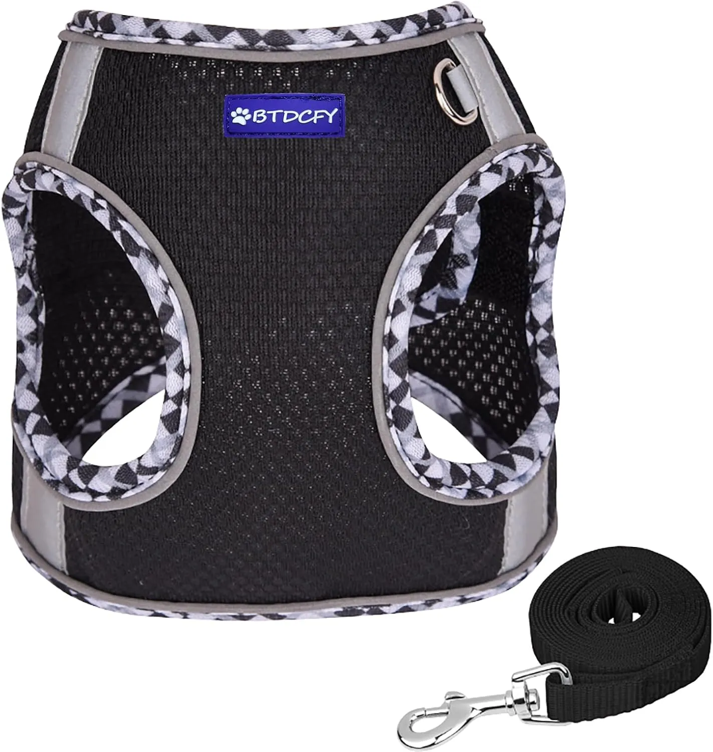 Step in Mesh Dog Harness and Leash Set - Breathable Air Mesh Reflective Escape Proof Dog Harness Vest - No Choke, Lightweight