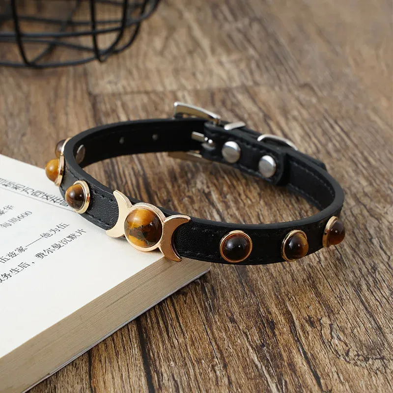 Tiger Eye Pet Collar for Protection