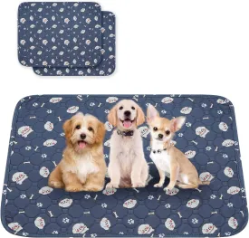 Washable Dog Pee Pads, 2-Pack Absorbent Reusable Puppy Pads, Machine Washable, Soft and Non-Slip, Waterproof and Leak-Proof Training Mats, Perfect for Crate, Sofa, Playpen, Bed