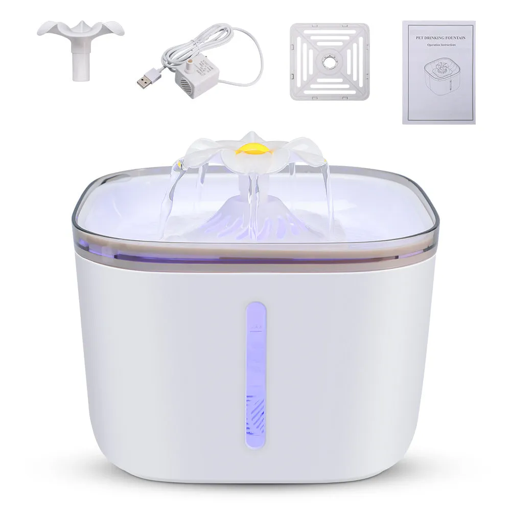 Water Fountain With Low Level Light for Cats