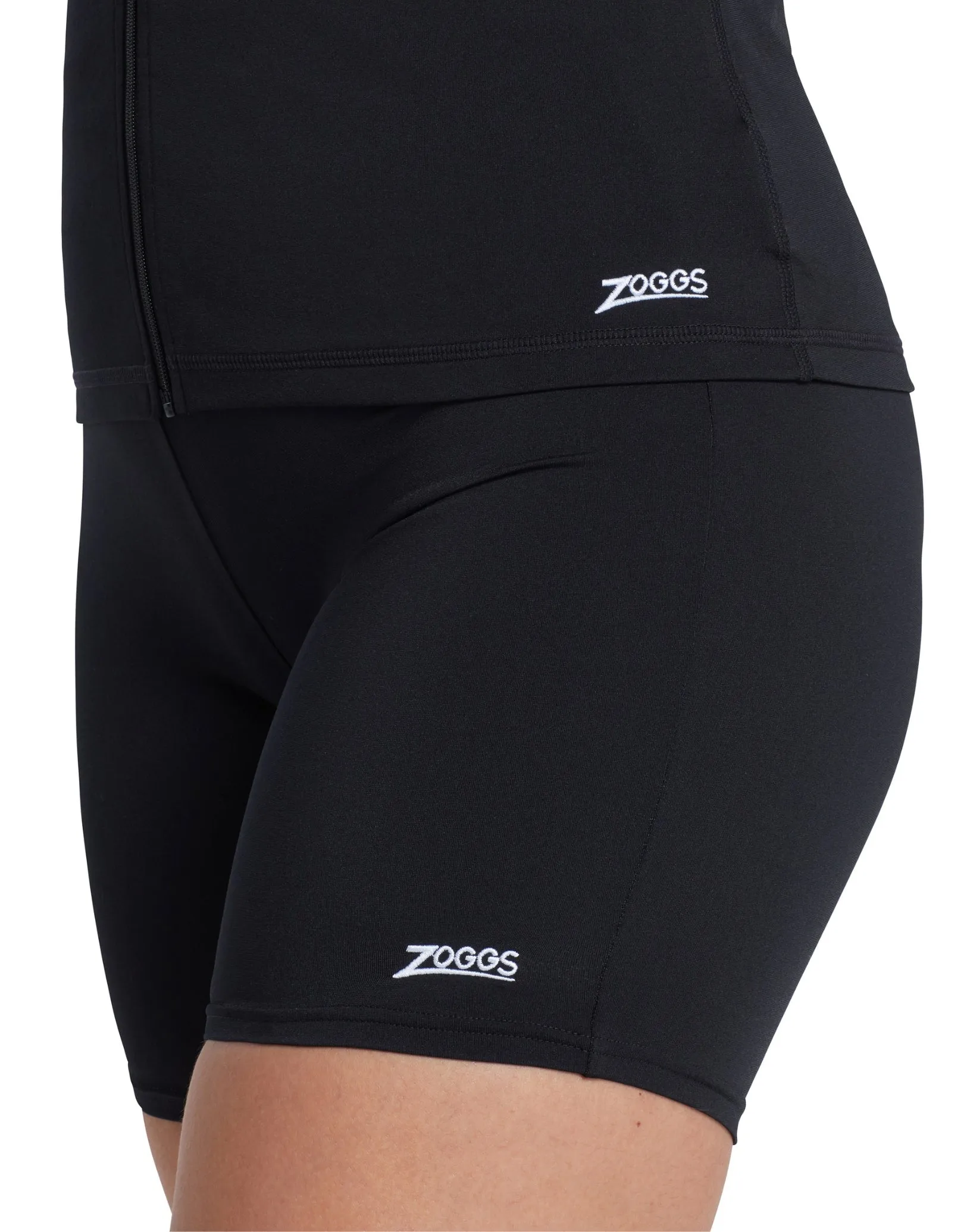 Zoggs Womens Mackenzie Mid-Thigh Shorts - Black